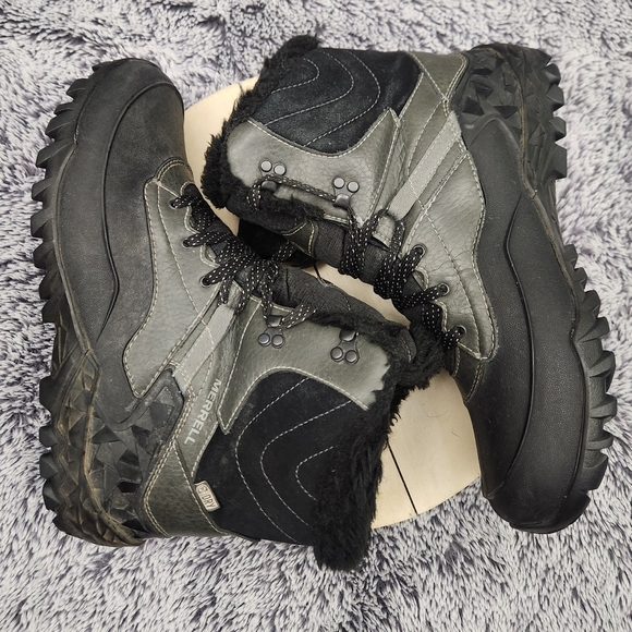Merrell Winter Boots Womens Size 8 Black Snow Fleece Lined Insulated Waterproof - Picture 5 of 9